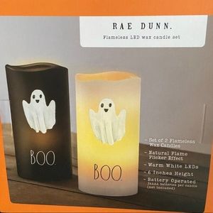 Rae Dunn flameless Halloween candle set